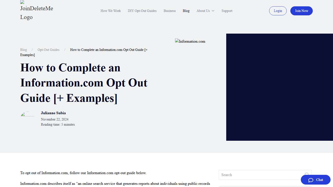 How to Complete an Information.com Opt Out Guide [+ Examples]